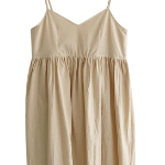 Льняной сарафан на тонких бретелях