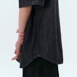 Relaxed Short Sleeve Denim Shirt [Black]