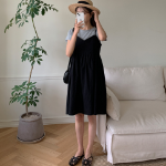 Льняной сарафан на тонких бретелях