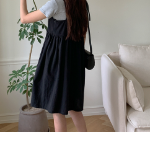 Льняной сарафан на тонких бретелях