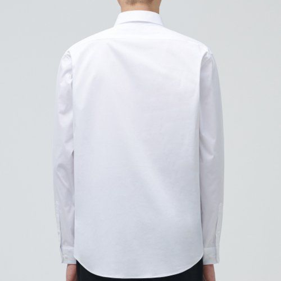 Hidden Button Dress Shirt [White]