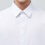 Hidden Button Dress Shirt [White]