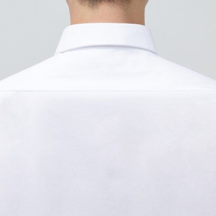 Hidden Button Dress Shirt [White]