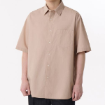 Relaxed Soft Poplin Short Sleeve Shirt [Desert Pink]