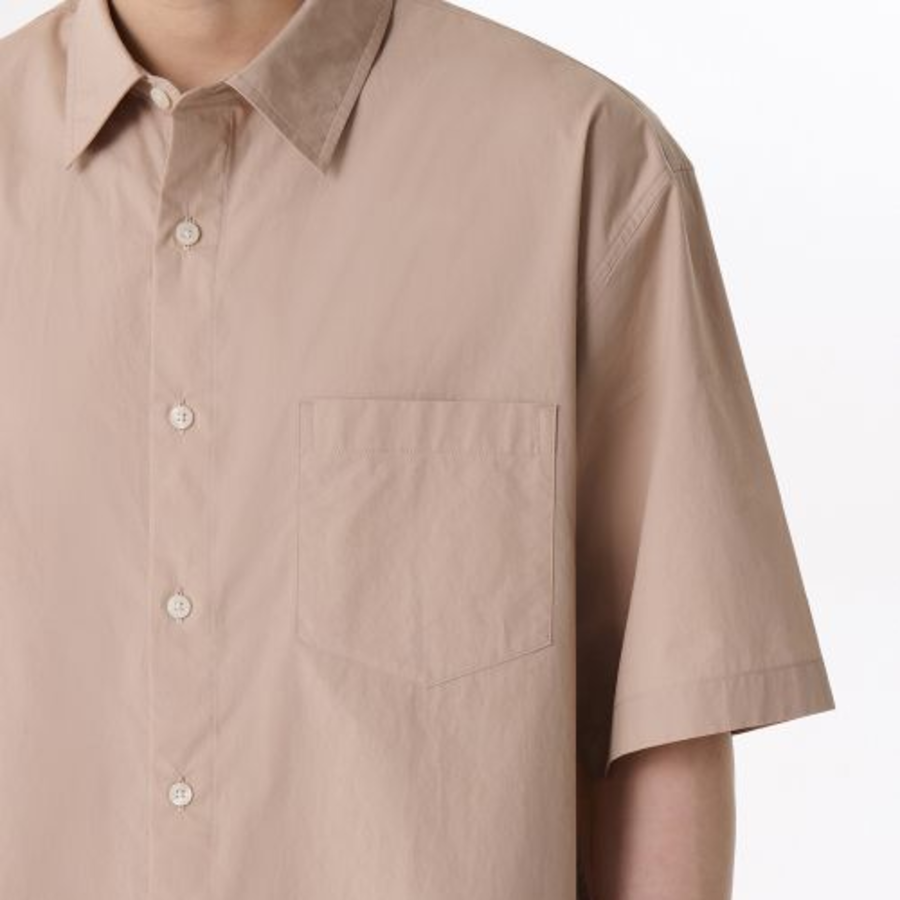 Relaxed Soft Poplin Short Sleeve Shirt [Desert Pink]