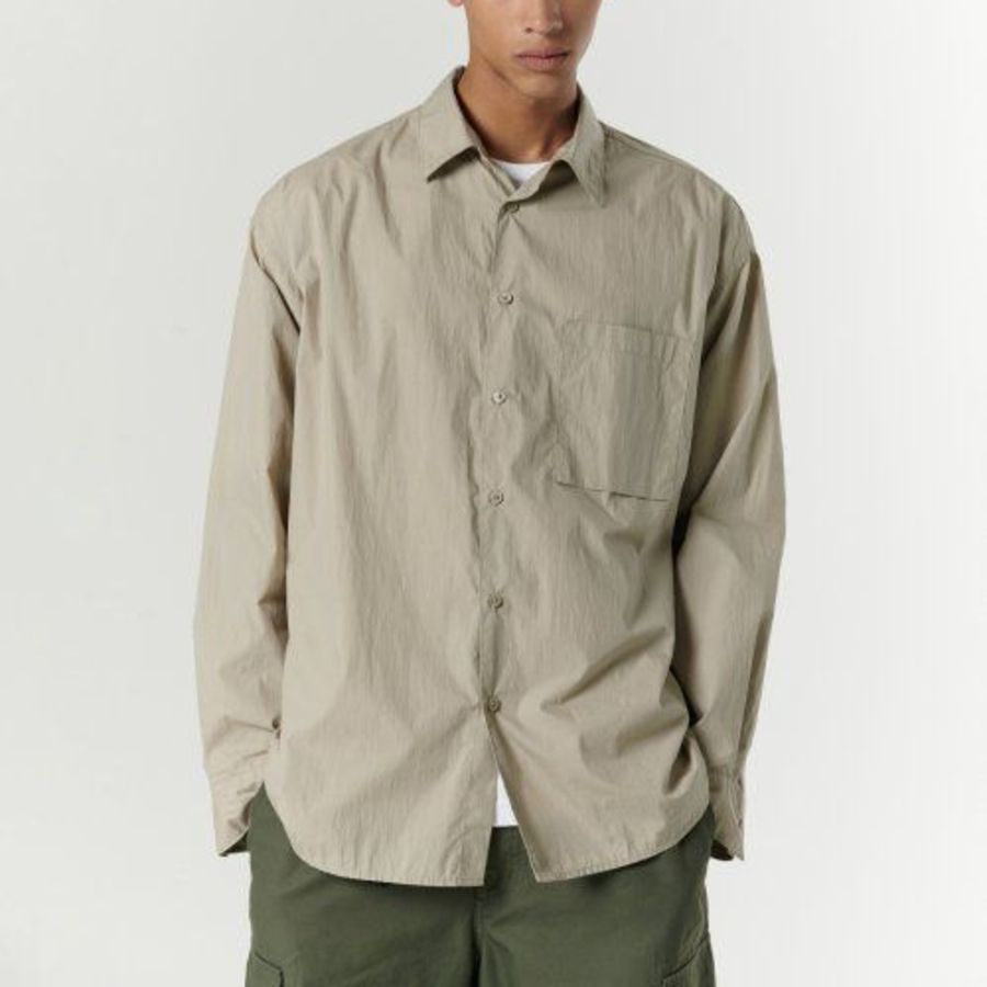 City Leisure CN Oversized Shirt [Greyish Beige]