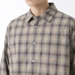 Relaxed Ombre Check Shirt 2 [Brown/Beige]