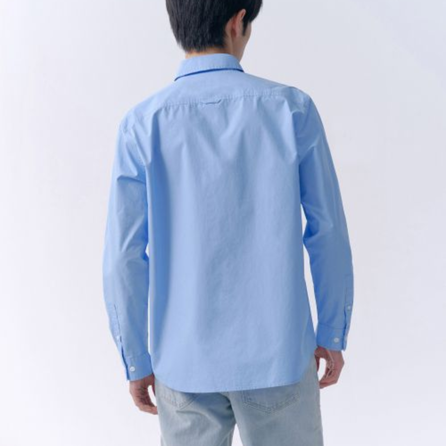 Basic Washed Poplin Shirt [Socks Blue]