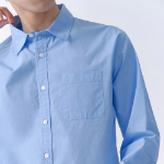 Basic Washed Poplin Shirt [Socks Blue]