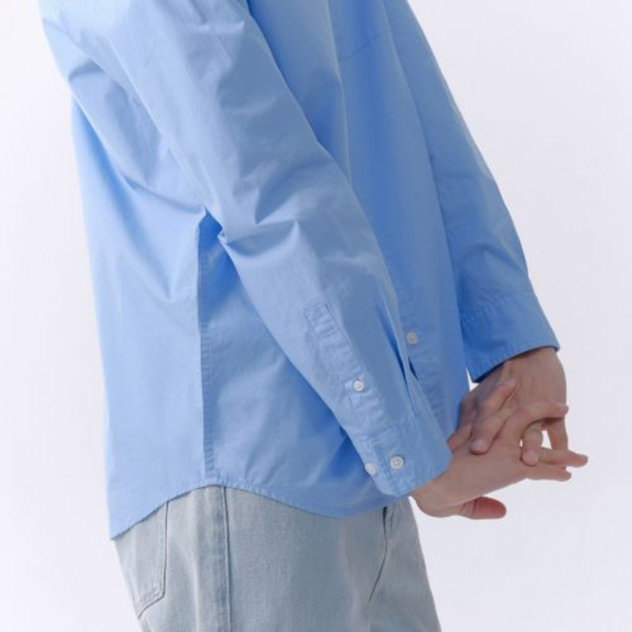 Basic Washed Poplin Shirt [Socks Blue]