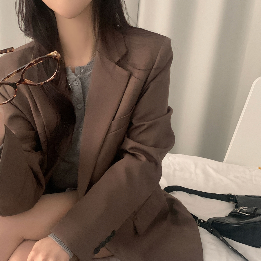 Nuts Two-Button Collar Oversized Jacket/Blazer