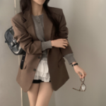 Nuts Two-Button Collar Oversized Jacket/Blazer