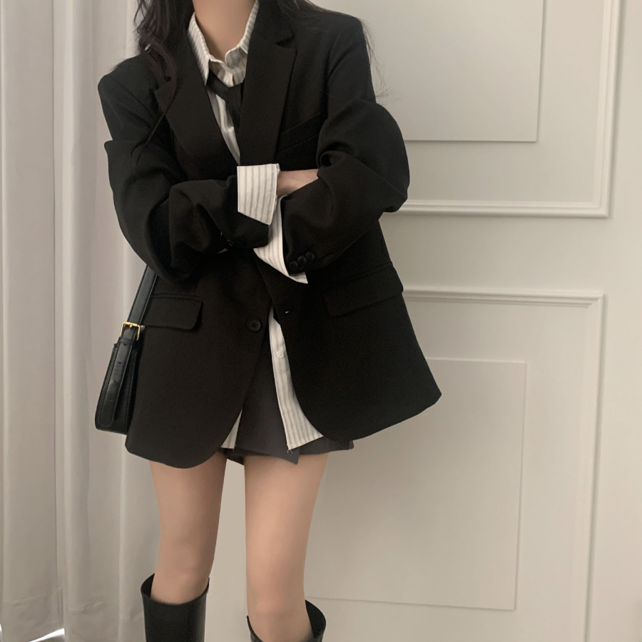 Nuts Two-Button Collar Oversized Jacket/Blazer