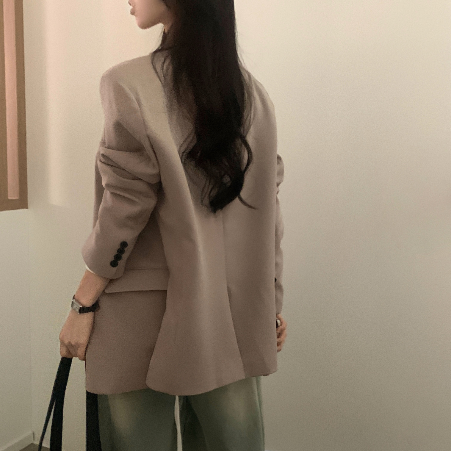 Nuts Two-Button Collar Oversized Jacket/Blazer
