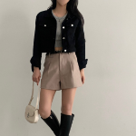 Fondue Linen Short-Sleeve Jacket