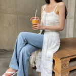 Ажурное кружевное платье-роба макси длины