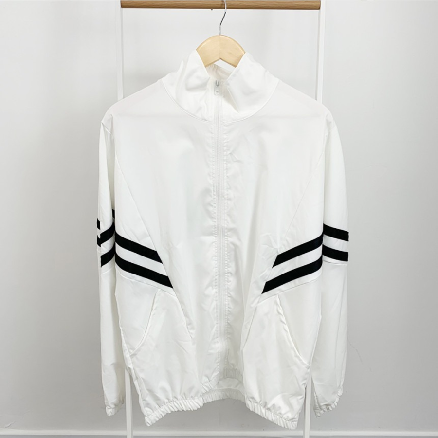 Unisex Double-Stripe Lightweight Anorak Zip-Up