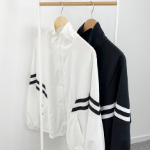 Unisex Double-Stripe Lightweight Anorak Zip-Up