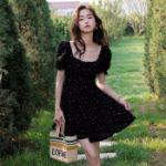 Летнее платье с пышными рукавами