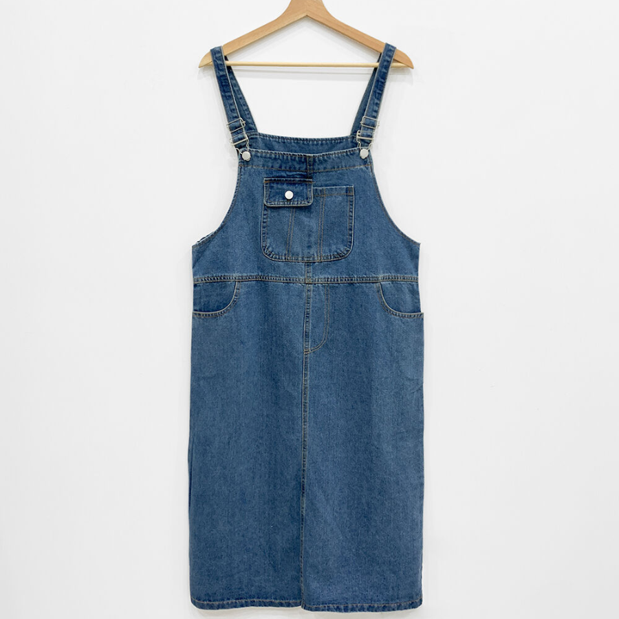 Джинсовый сарафан с лямками