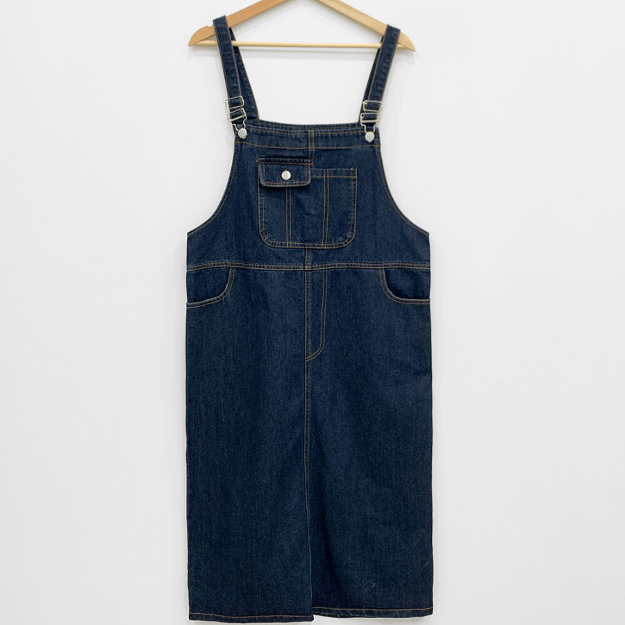 Джинсовый сарафан с лямками