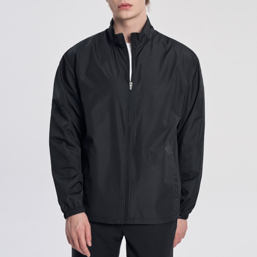 Ultralight Solid Woven Windbreaker – Zip-Up Jacket