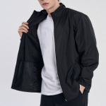 Ultralight Solid Woven Windbreaker – Zip-Up Jacket