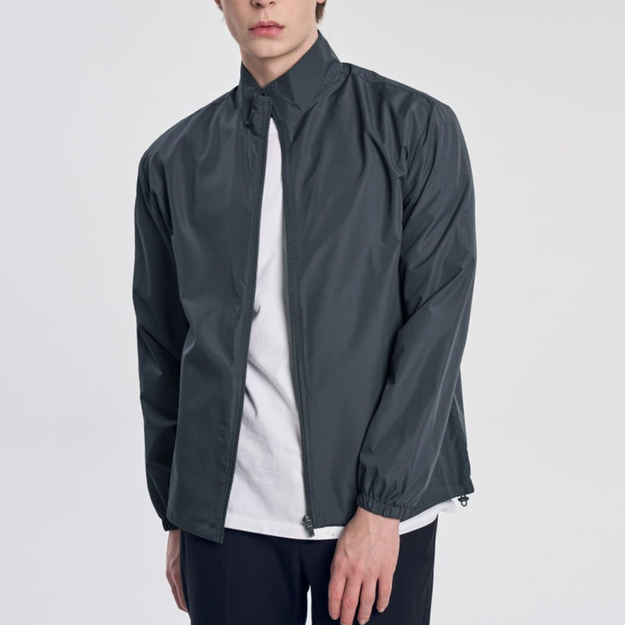 Ultralight Solid Woven Windbreaker – Zip-Up Jacket