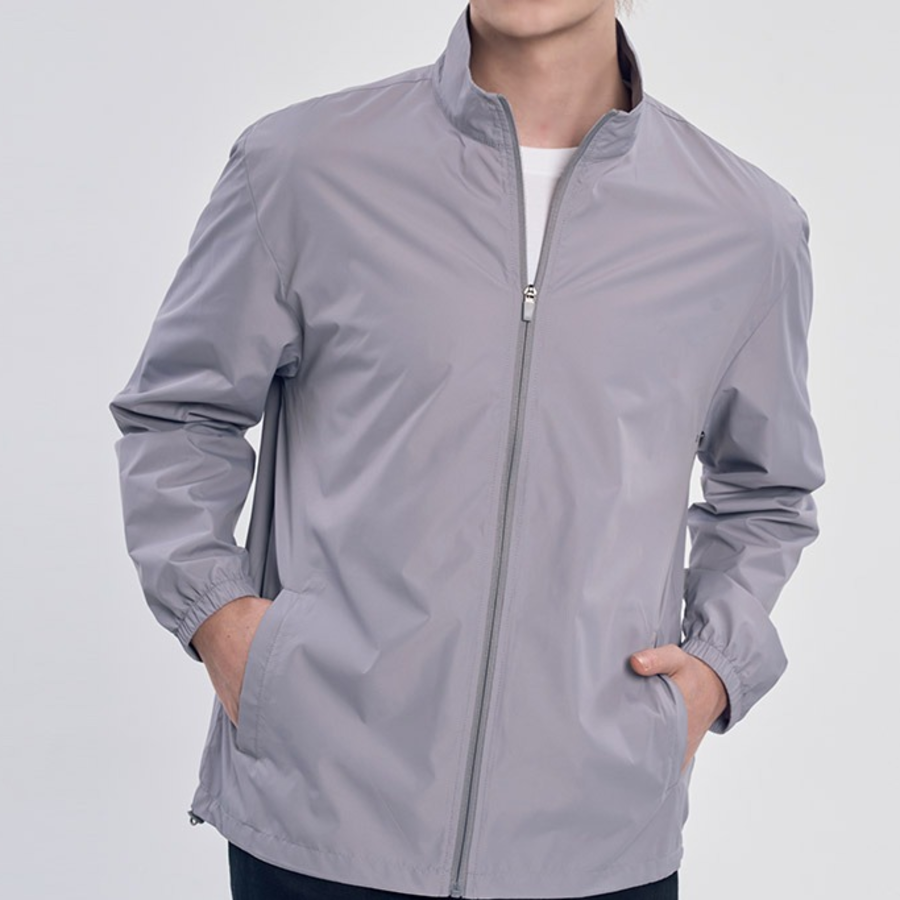 Ultralight Solid Woven Windbreaker – Zip-Up Jacket