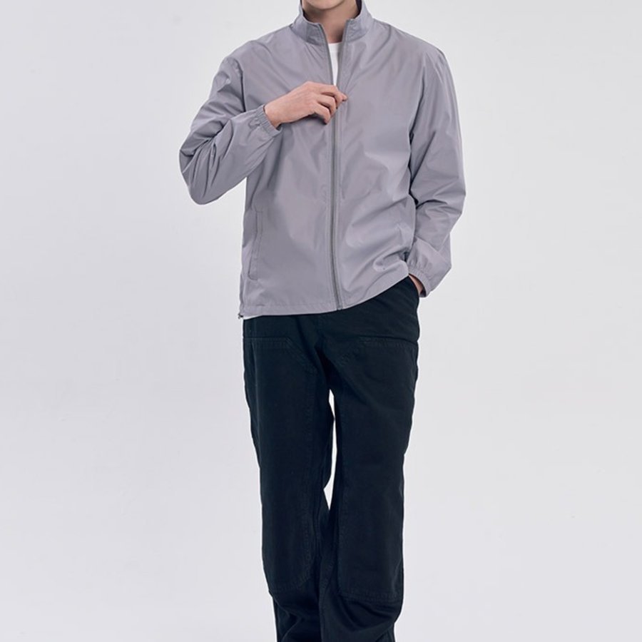 Ultralight Solid Woven Windbreaker – Zip-Up Jacket