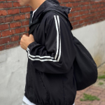 Two-Tone Line Hooded Anorak – Windbreaker Jacket