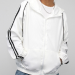 Two-Tone Line Hooded Anorak – Windbreaker Jacket