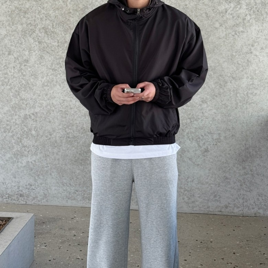 Gorpcore Oversized String Hooded Zip-Up – Windbreaker Jacket