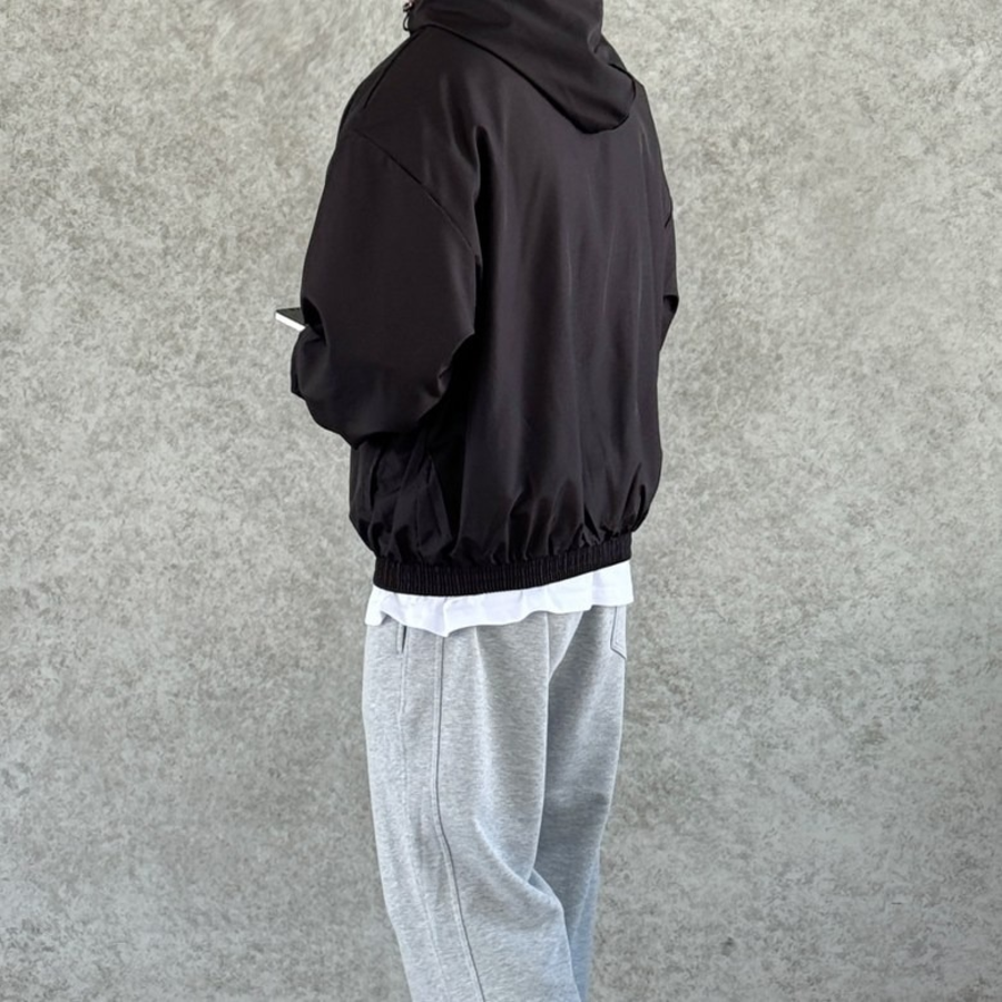 Gorpcore Oversized String Hooded Zip-Up – Windbreaker Jacket