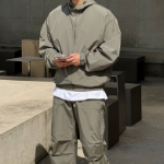 Gorpcore Oversized String Hooded Zip-Up – Windbreaker Jacket