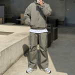 Gorpcore Oversized String Hooded Zip-Up – Windbreaker Jacket