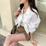 String Crop Windbreaker Field Jacket