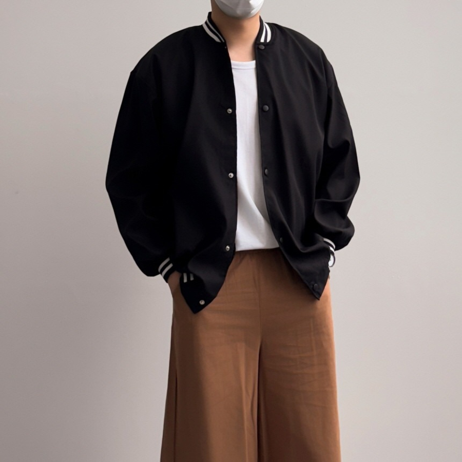 Varsity Oversized Stadium Windbreaker Jacket