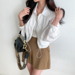 String Crop Windbreaker Field Jacket