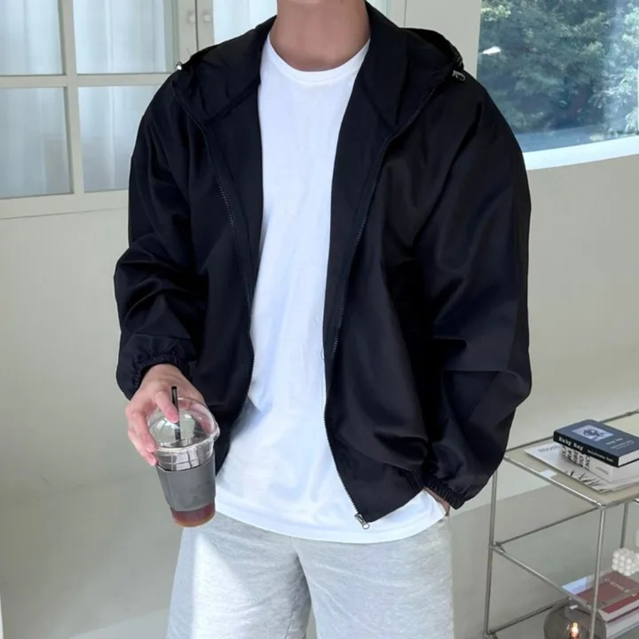 Woven Oversized Windbreaker Anorak – Men's Wind Jacket