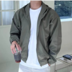 Свободный размер-Хаки-Ветровка