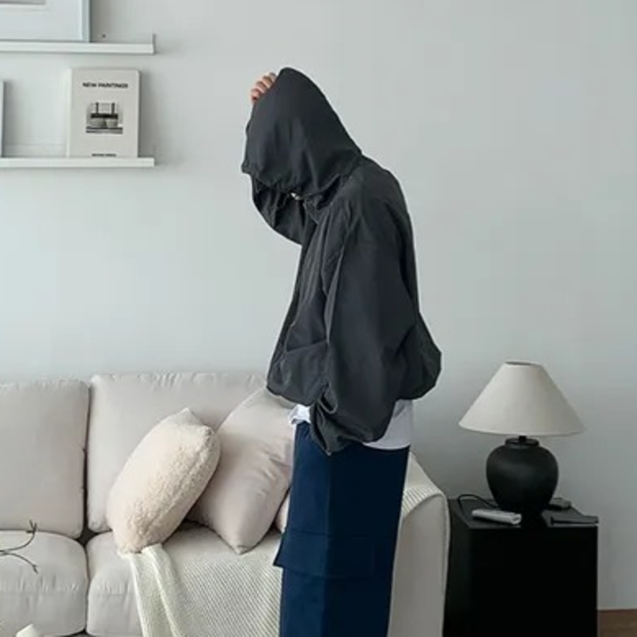 Transitional Unisex Windbreaker Hoodie Jacket – Spring Outerwear