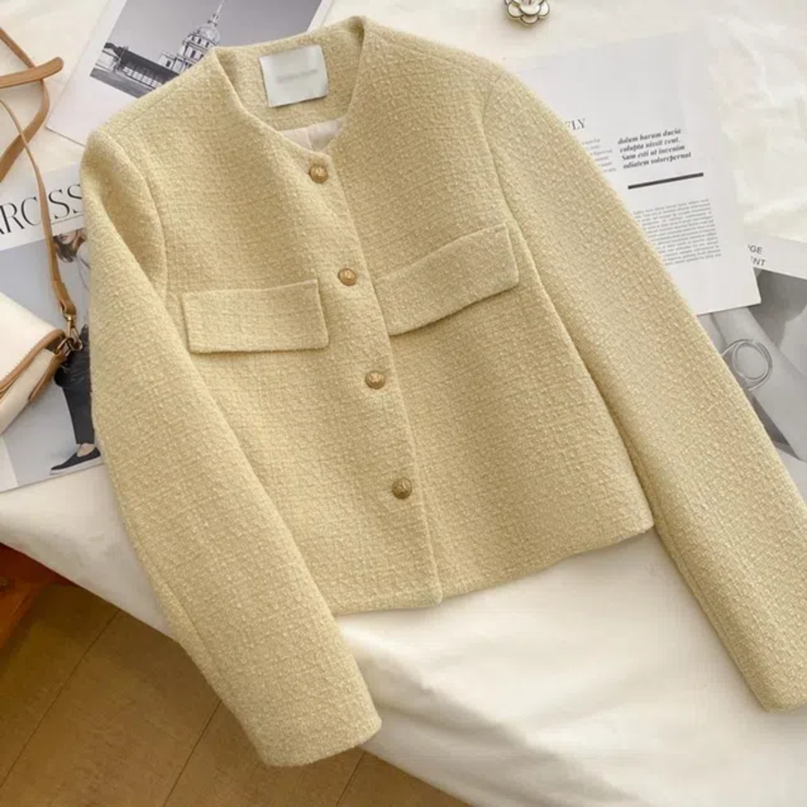 Parts No-Collar Tweed Jacket