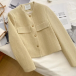 Parts No-Collar Tweed Jacket