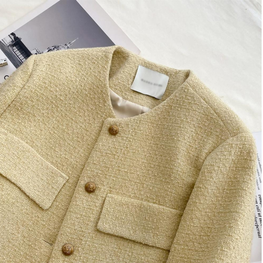 Parts No-Collar Tweed Jacket