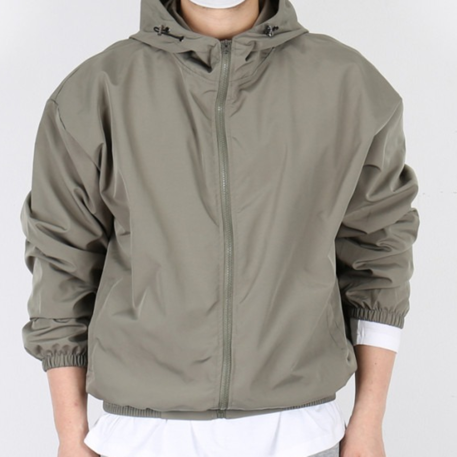 Gorpcore Oversized Nylon Hooded Windbreaker – Lightweight Zip-Up Jacket