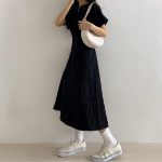 Лёгкое платье из нейлона с задним бантом и карманами