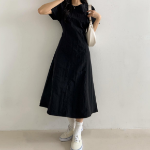 Лёгкое платье из нейлона с задним бантом и карманами