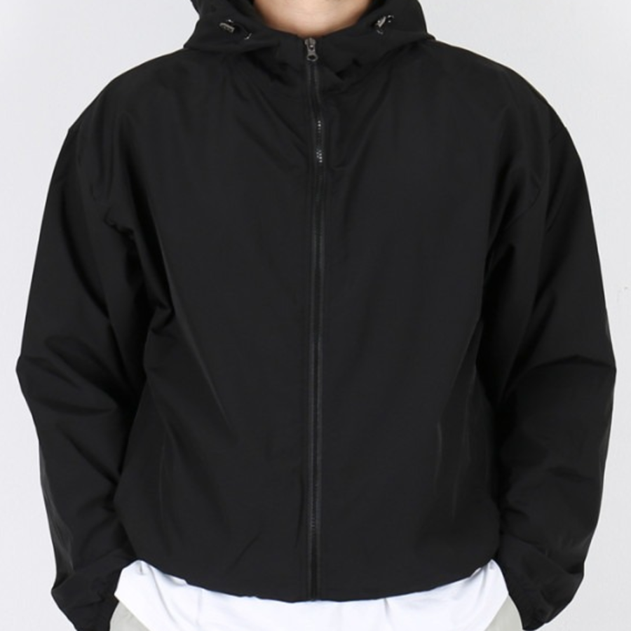 Gorpcore Oversized Nylon Hooded Windbreaker – Lightweight Zip-Up Jacket