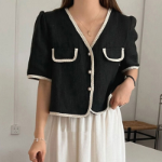 Tamila Tweed Short-Sleeve Jacket